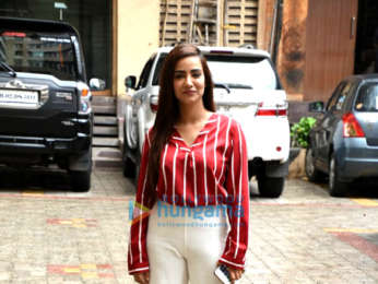 Tia Bajpai snapped promoting her upcoming web series 'Zakhmi'