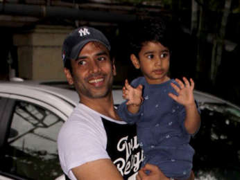 Tusshar Kapoor snapped at his son Laksshya's school