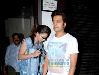 Urvashi Rautela and Ritesh Deshmukh spotted at Bastian in Bandra