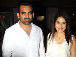 Zaheer Khan & his wife Sagarika Ghatge @Special Screening of ‘Soorma’