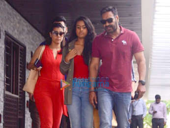 Ajay Devgn, Kajol and their daughter Nysa snapped in Bandra