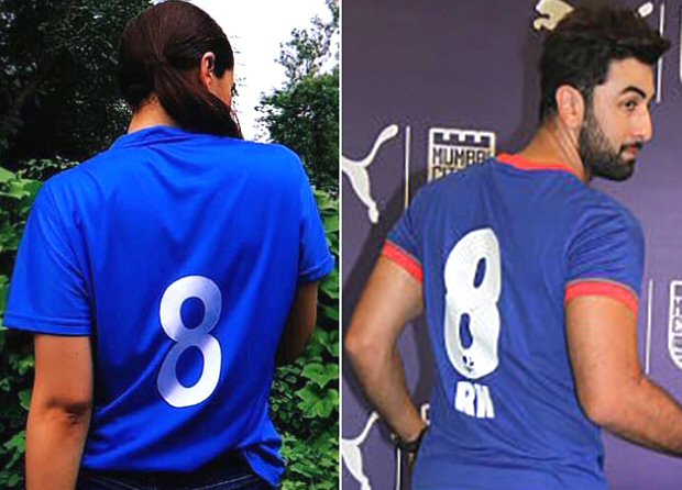 Amid ED summons, Ranbir Kapoor watches football match with Alia Bhatt,  couple sports matching '8' jersey. Watch