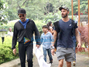 Anil Kapoor snapped at a park in Juhu