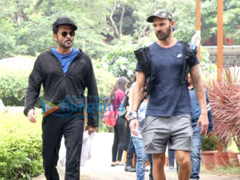 Anil Kapoor snapped at a park in Juhu