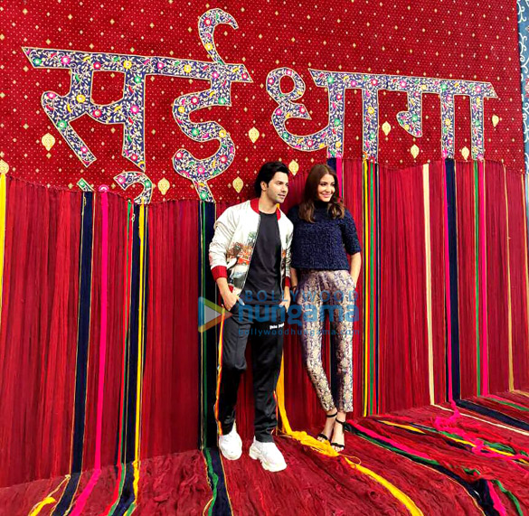 anushka sharma and varun dhawan grace the trailer launch of their film sui dhaaga made in india 1