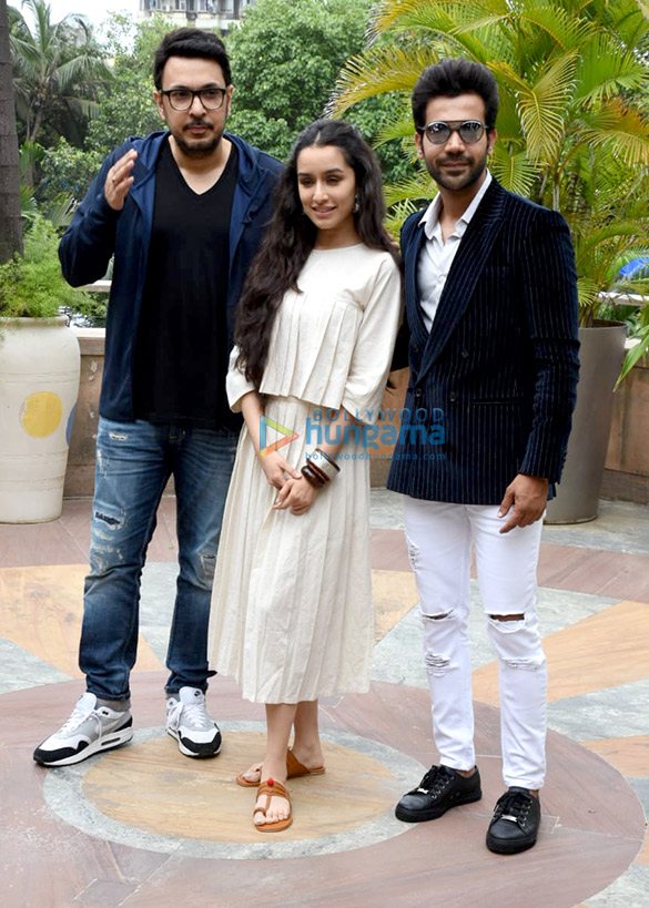 cast of the film stree snapped during media interactions at novotel hotel in juhu 2