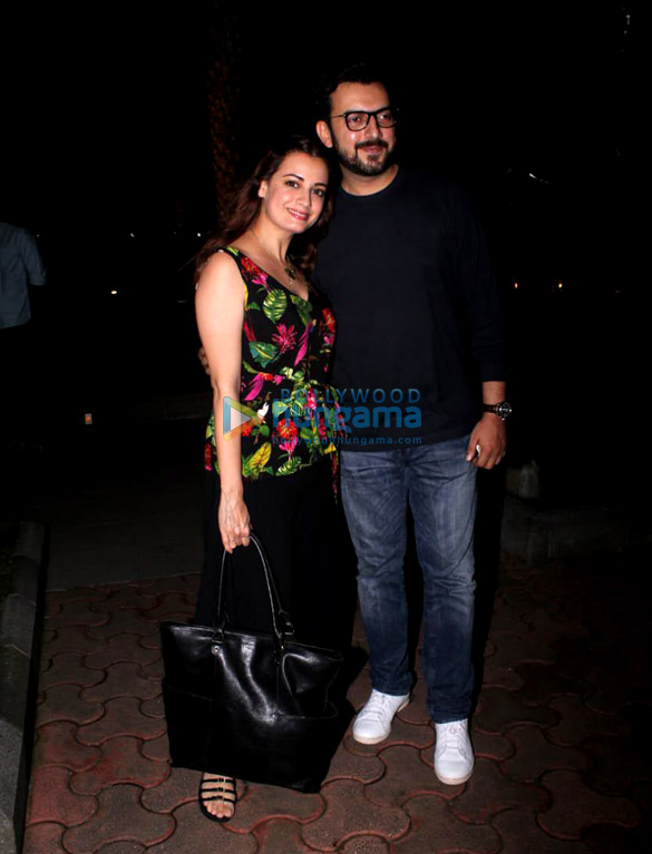 Dia Mirza snapped with her husband at Yauatcha in BKC