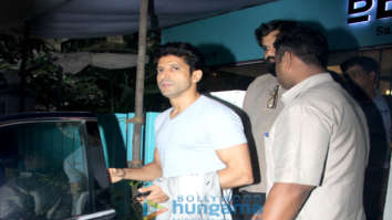 Farhan Akhtar snapped outside BBlunt salon in Bandra