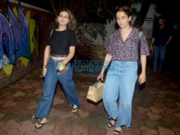 Fatima Sana Shaikh and Sanya Malhotra snapped after a salon session in Bandra