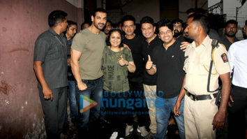 John Abraham and Manoj Bajpayee snapped at Gaiety after watching Satyameva Jayate