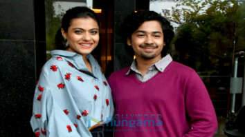 Kajol and Riddhi Sen snapped during Helicopter Eela promotions