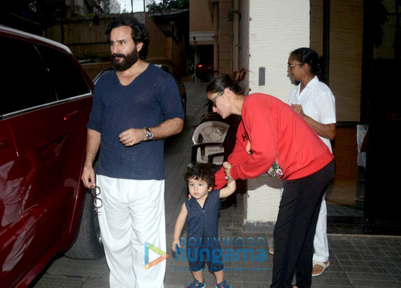 kareena kapoor khan saif ali khan and taimur ali khan snapped at kunal khemus residence at khar 1