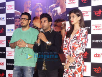 Kriti Sanon, Rajkummar Rao launch Stree song 'Aao Kabhi Haveli Pe' in Delhi