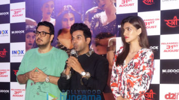 Kriti Sanon, Rajkummar Rao launch Stree song ‘Aao Kabhi Haveli Pe’ in Delhi