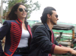 Loveratri debutantes Aayush Sharma and Warina Hussain fined for riding bike without helmets