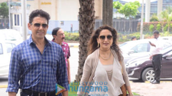 Madhuri Dixit snapped with her family