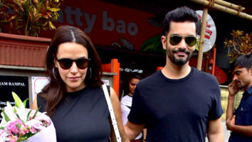 Neha Dhupia and Angad Bedi snapped after lunch at Sequel in Bandra
