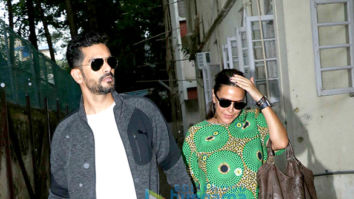 Neha Dhupia and Angad Bedi spotted in Bandra