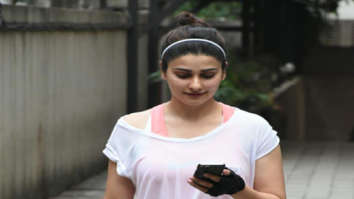 Prachi Desai snapped outside the gym
