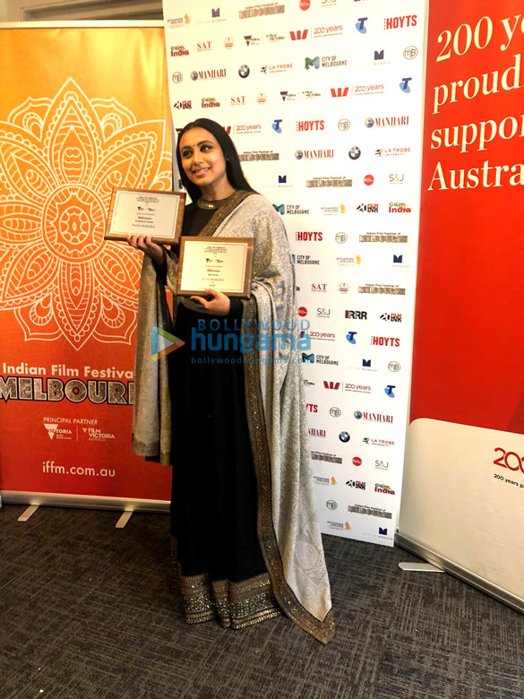 Rani Mukerji, Rajkumar Hirani and Richa Chadda receive awards at Indian Film Festival of Melbourne 2018