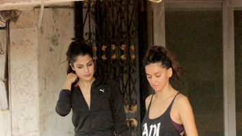 Rhea Chakraborty and Shibani Dandekar snapped at the gym