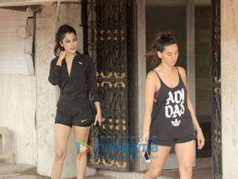 Rhea Chakraborty and Shibani Dandekar snapped at the gym