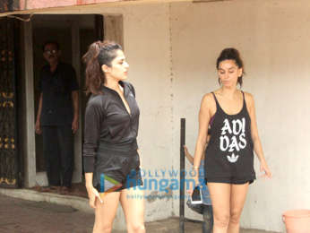 Rhea Chakraborty and Shibani Dandekar snapped at the gym