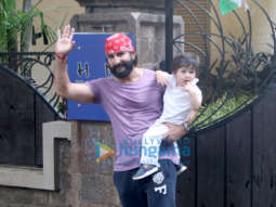 Saif Ali Khan And Taimur Ali Khan spotted in Bandra
