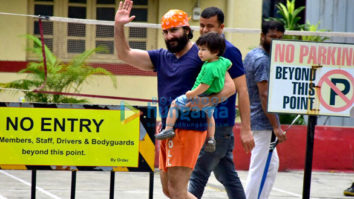 Saif Ali Khan and Taimur Ali Khan snapped in Bandra