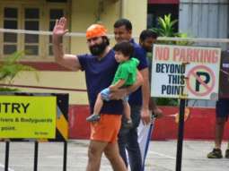 Saif Ali Khan indulges Taimur in a game of badminton as mommy Kareena Kapoor is away on a gym run (see pics)