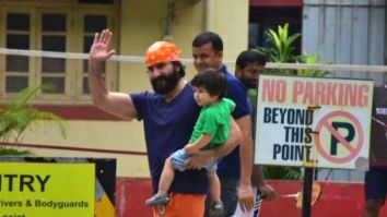 Saif Ali Khan indulges Taimur in a game of badminton as mommy Kareena Kapoor is away on a gym run (see pics)