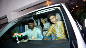 Sara Ali Khan and Ibrahim Ali Khan snapped at Saif Ali Khan’s house for Rakshabandhan
