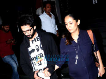 Shahid Kapoor and Mira Rajput spotted after watching Gold at PVR Icon in Andheri