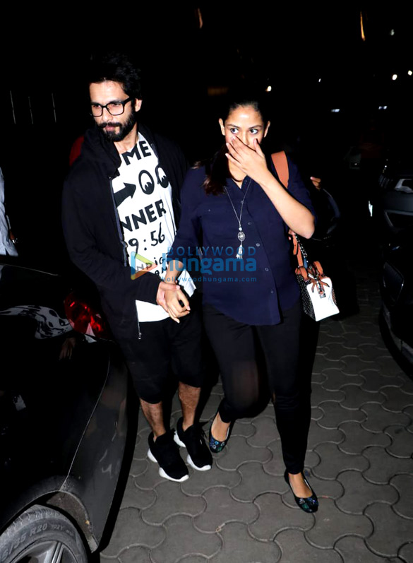 shahid kapoor and mira rajput spotted at pvr icon in andheri post watching gold 6