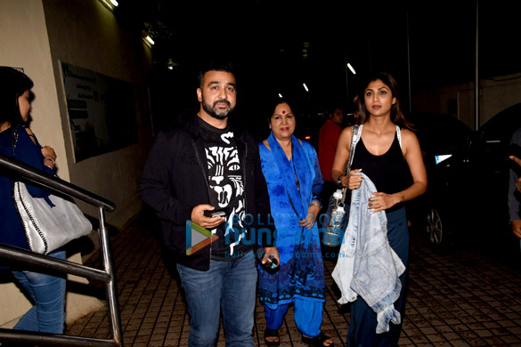 Shilpa Shetty snapped with her family at PVR Juhu