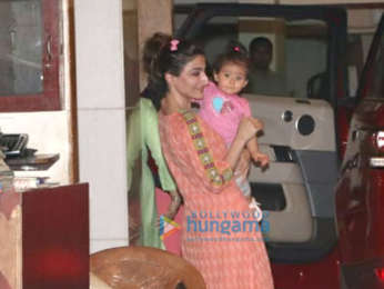 Soha Ali Khan and daughter Inaaya Naumi snapped at Saif Ali Khan's residence in Bandra