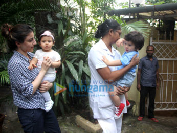 Soha Ali Khan visits Taimur Ali Khan's playschool with Inaaya Naumi