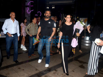 Suniel Shetty, Ahan Shetty snapped at Mana Shetty's birthday dinner at BKC