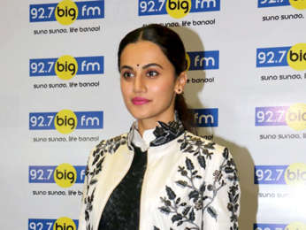 Taapsee Pannu, Prateik Babbar and Anubhav Sinha promote Mulk at 92.7 Big FM radio station