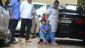Taimur Ali Khan snapped at Karisma Kapoor’s house