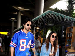 Varun Dhawan, Karan Johar and Mallika Sherawat snapped at the airport