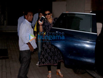 Vidya Balan snapped post a dubbing session