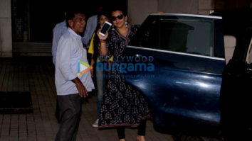 Vidya Balan snapped post a dubbing session