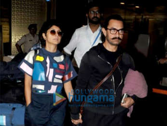 Aamir Khan and Kiran Rao snapped at the airport