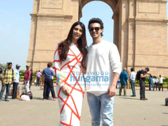 Aayush Sharma and Warina Husain spotted at India Gate promoting LoveYatri
