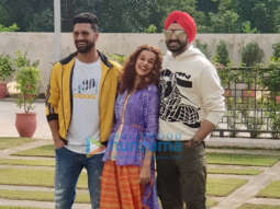 Abhishek Bachchan, Vicky Kaushal & Taapsee Pannu snapped promoting their film ‘Manmarziyaan’
