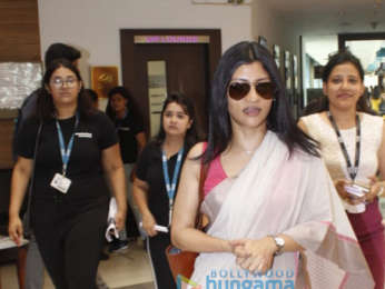 Abhishek Bachchan and Konkana Sen grace the inauguration of the Whistling Woods International ‘75 Frames’ rare portrait collection of Amitabh Bachchan