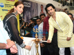 Anushka Sharma and Varun Dhawan grace the launch of Green Ganesha at Oberoi Mall
