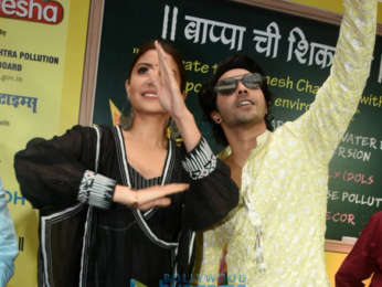 Anushka Sharma and Varun Dhawan grace the launch of Green Ganesha at Oberoi Mall