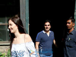 Arbaaz Khan snapped with his friend at Pali Village Cafe in Bandra